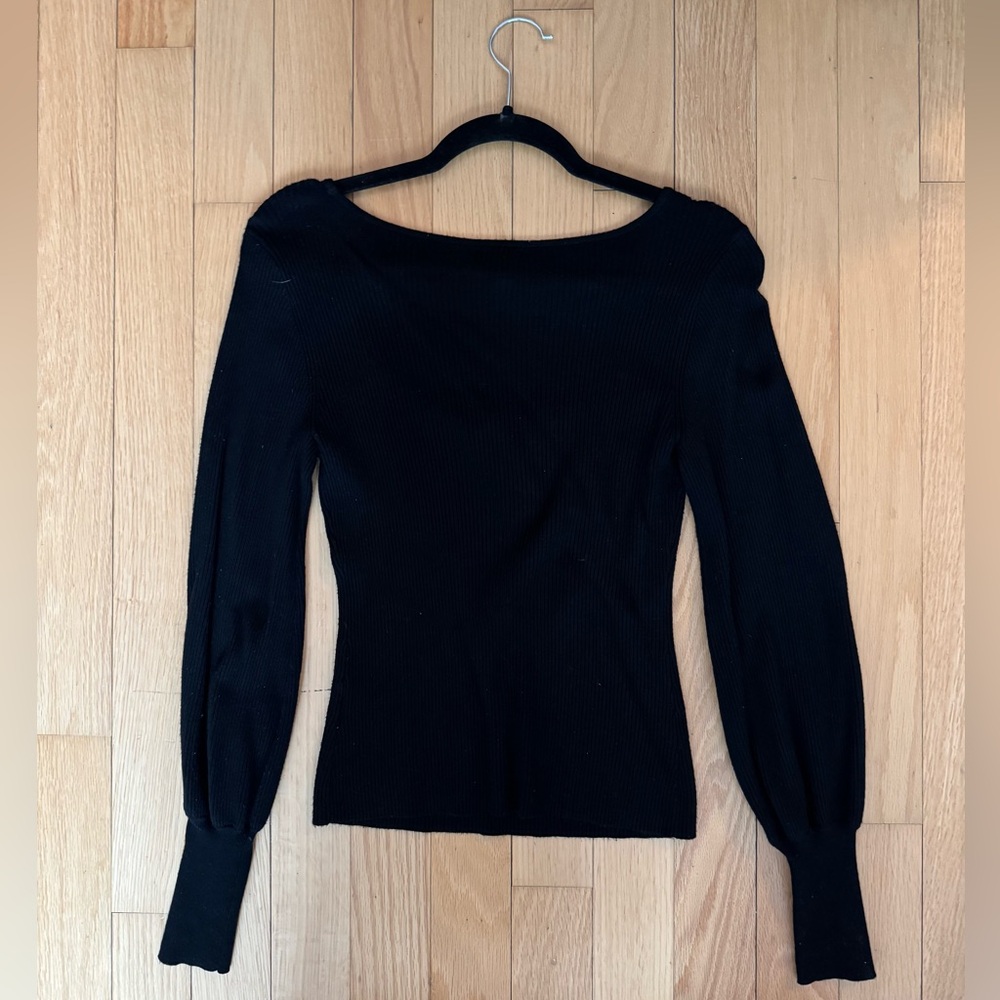 Becca Tilley X Bar III black Square Neck Pullover Sweater - Picture 4 of 6